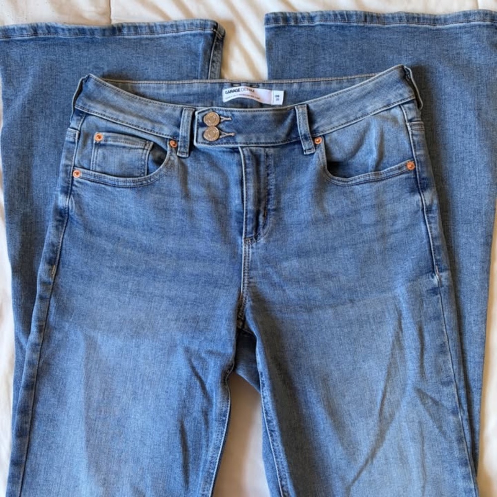 GARAGE Denim Blue Low-Rise Jeans